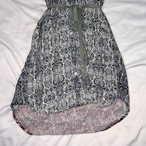 Anthropologie Tiny Perenne Dress Size M Floral Paisley Belted Boho Shirtdress - Picture 4 of 13